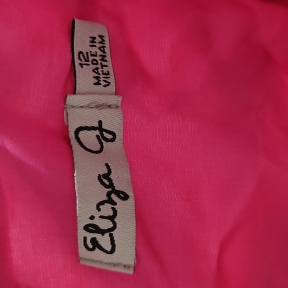 Eliza J Fit and Flare Sleeveless Floral Pink and White Dress Size 12 - Picture 6 of 7